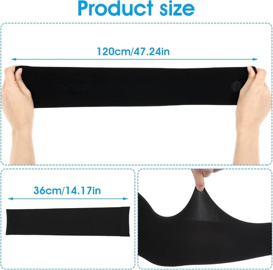 4 paar verkoelende armhoezen met UPF 50, duimgat, tattoo cover up - zonbescherming voor sport en outdoor活の. van Merkloos — afbeelding 2