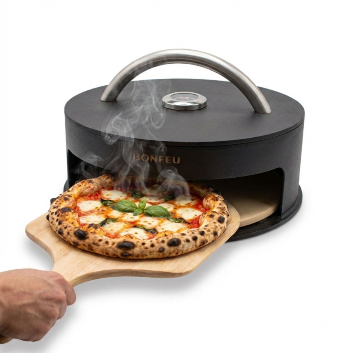 BonFeu Pizzaoven voor BonBiza en BonPlacha - Houtgestookte Steenoven voor Authentieke Pizza's, Brood en Meer - 42x42x15cm – foto 8