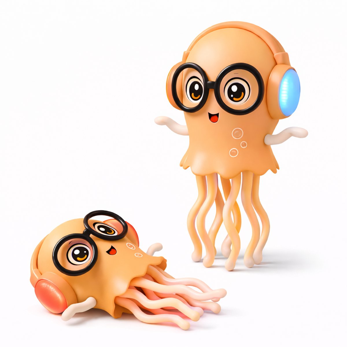 Dansende Octopus Speelgoed – Elektrisch Kruipend – Licht & Muziek – Met Bril & Koptelefoon – Batterijen (3xAA) – 3+ – EasyMart