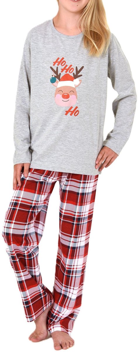 Kinderkerstpyjama met lange mouwen UNISEX pyjama met grappig rendiermotief