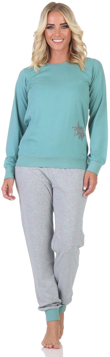Normann dames pyjama lange mouw in sterrenlook