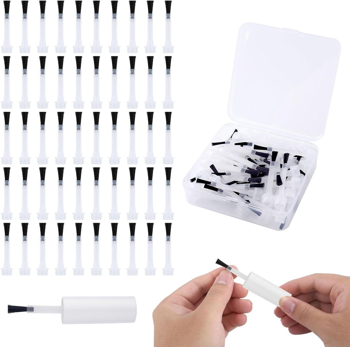 Nagellak Vervangende Borstels - Set van 50 Stuks voor Nagel Dip DIY Manicure Gereedschap