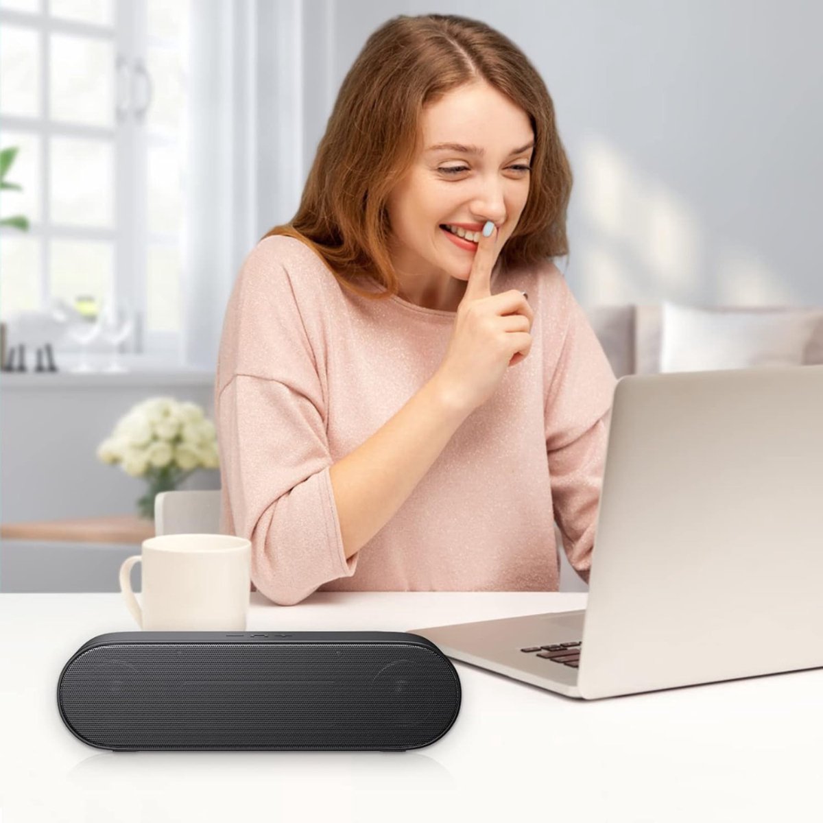 NBAP® Soundbar PC - 8W Plug & Play Speaker - Zwart - afbeelding 2