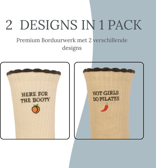 Gripsokken Pilates - Antislip sokken 2 Paar - Reformer Sokken - Pilates Sokken Reformer - maat 37 t/m 40 van Merkloos — afbeelding 4