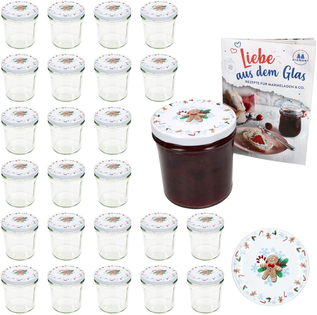 Set van 25 bekers 350 ml To 82 Candyman deksel incl. receptenboekje
