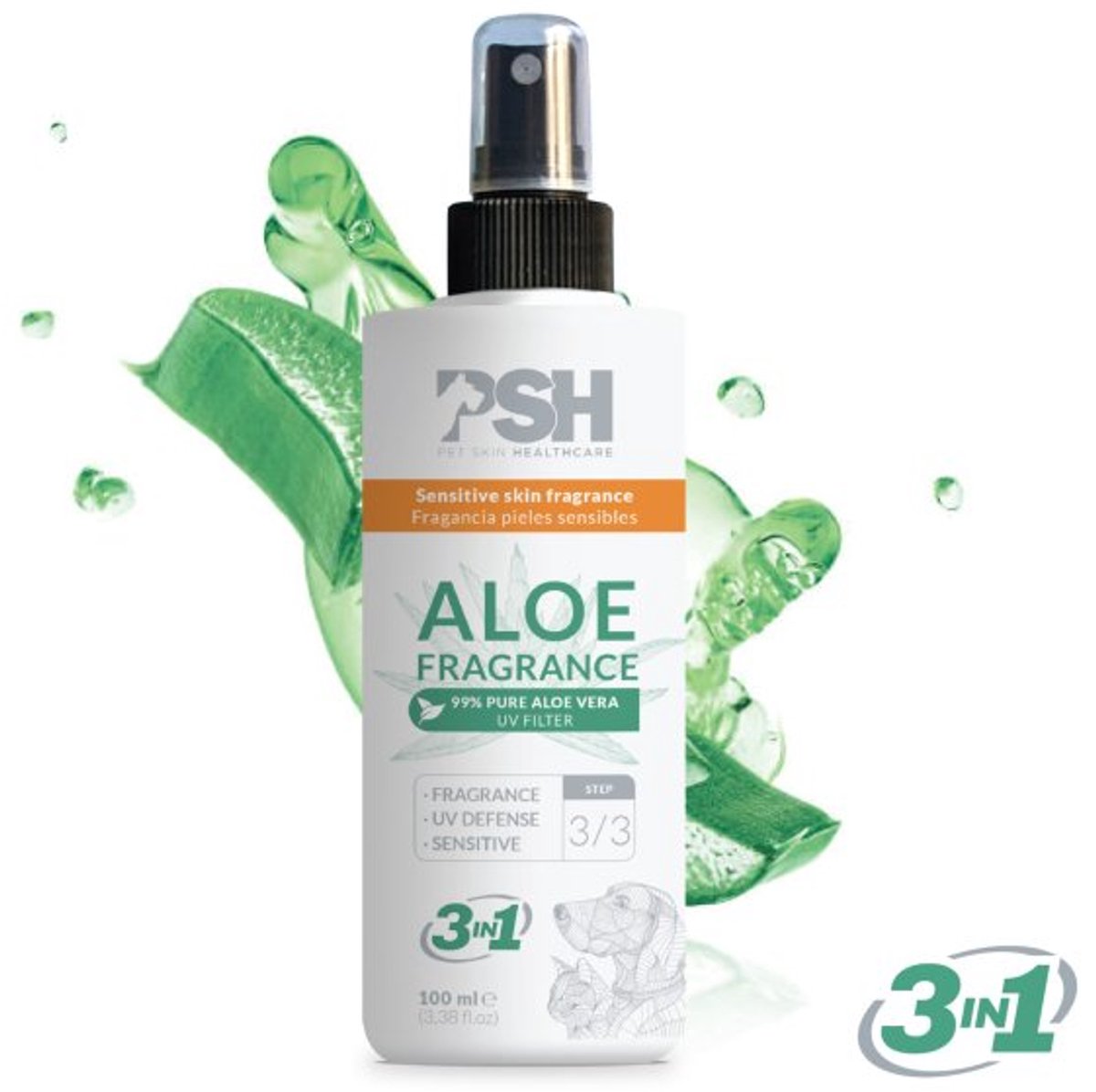 PSH - Aloe - Hondenparfum Met UV Wering - 100ML