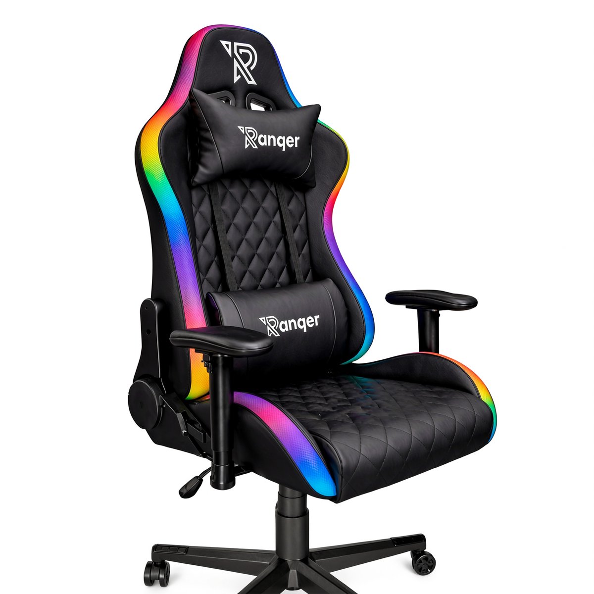Ranqer Halo Gamestoel RGB / LED - Gaming Chair - RGB verlichting - Gaming Stoel met licht - Zwart thumbnail 5