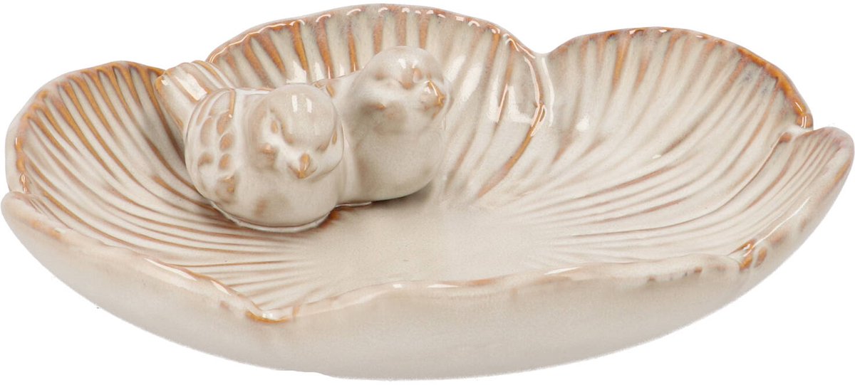 Daan Kromhout - Vogelbad - Schaal - Vogelvoederplek - Wit - Robuust - Keramiek - 26x7cm