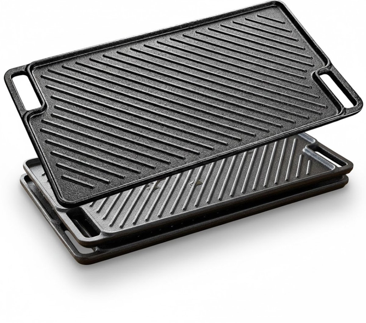 NBAP® Grillplaat Inductie - Bakplaat - Gietijzer - Zwart