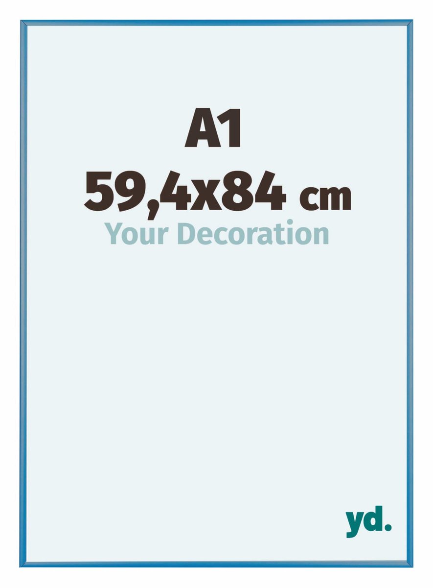 yd. Your Decoration - Fotolijst A1 59,4x84 cm - Aluminium - Staal Blauw - Kent