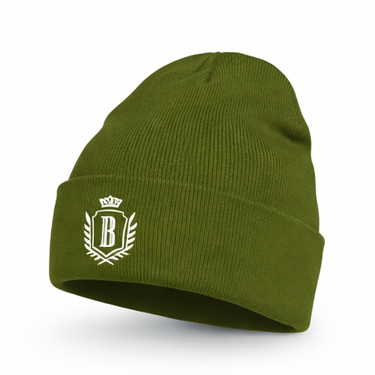 Bèlfort Beanie Muts Heren en Dames Groen – Wintermuts van Premium Katoen – Ademend, Zacht en Niet Kriebelend – One Size