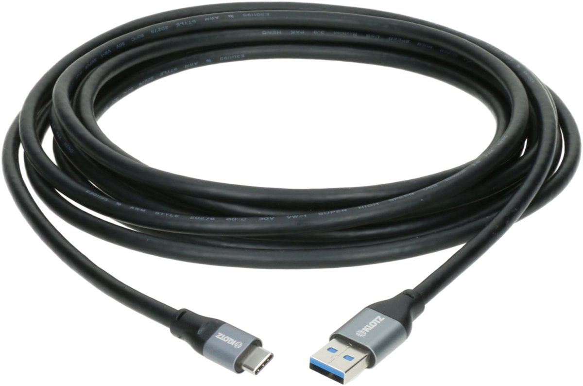 Klotz USB-AC-5.0 USB 3.1 Kabel A naar C, 5 meter