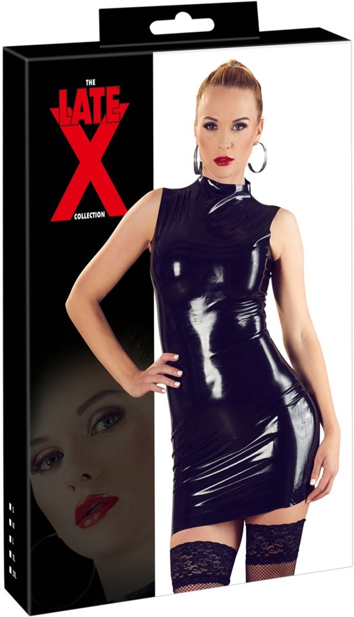 Latex Jurk Zwart S