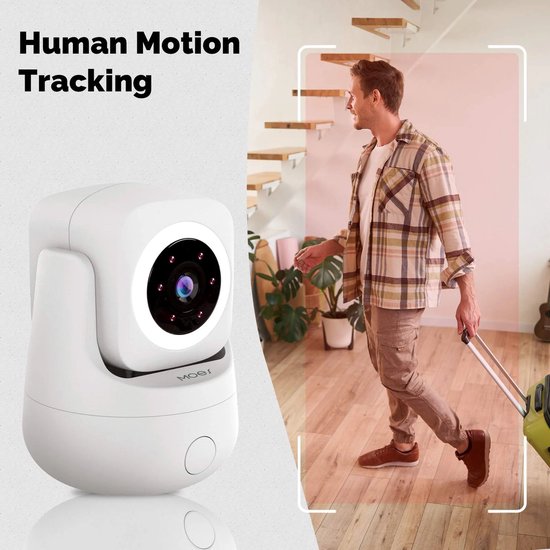 Moes beveiligingscamera voor binnen - pan/tilt - Babyfoon - 2-weg communicatie - 3MP camera - Wifi - Werkt met Tuya Smart en SmartLife - Nightvision - MicroSD opslag | van moes — afbeelding 4