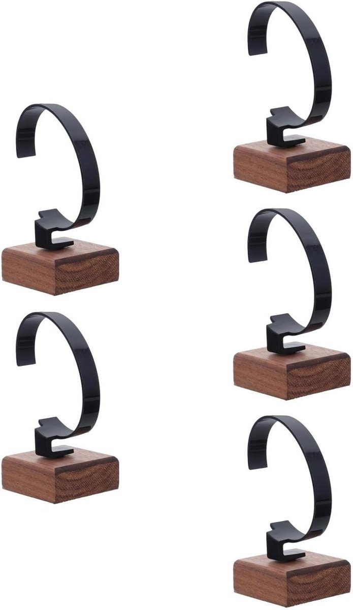 Horlogestandaard voor 5 horloges - Sieraden en horlogehouder - Presentatie en opslag - Tentoonstellingsstandaard - Tafelstandaard