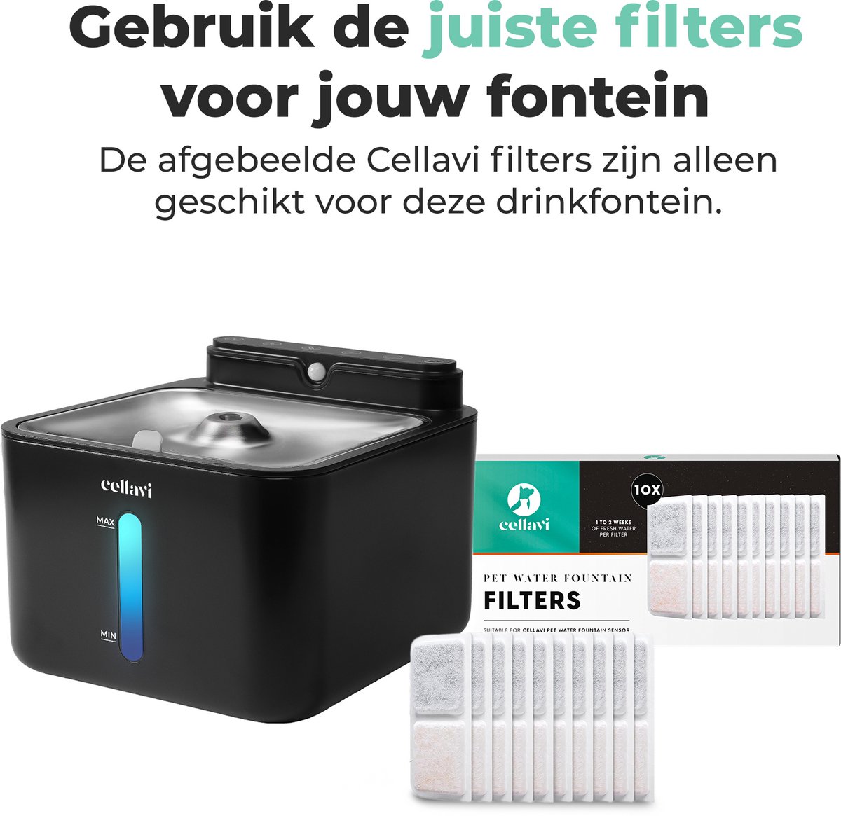 YYSDH Waterfontein voor katten Drinkwell, USB Huisdier Fontein Hond
