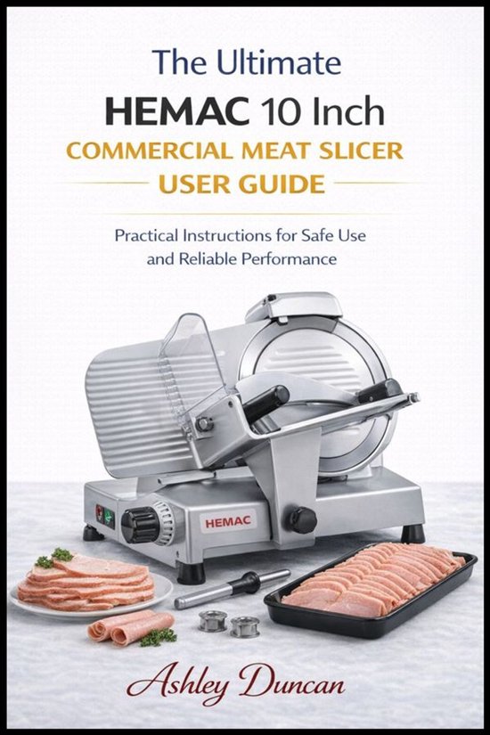 The ultimate HEMAC 10 inch commercial meat slicer USER GUIDE - cover