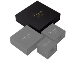 Lumici® Exclusive | Soft Touch Sieradenset Doosje – Mat Zwart met Gouden Lumici Logo - Sieradendoosje - Letop Geen Sieraad Inbegrepen