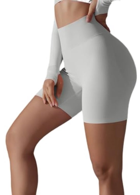 Dames sportshorts met hoge taille - Naadloze training shorts voor yoga en fitness — afbeelding 2