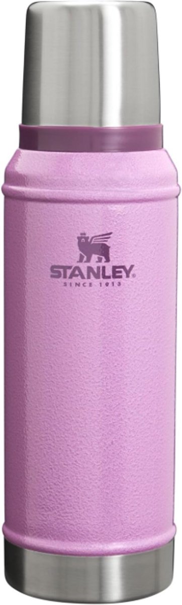 Stanley Classic Legendary Vacuum Bottle 0.94L (Hammertone Lilac) – Thermosfles RVS – Dubbelwandige Vacuüm Isolatie – Lekvrij – Houdt Drank 24 Uur Warm/Koud – Duurzame Outdoor Drinkfles
