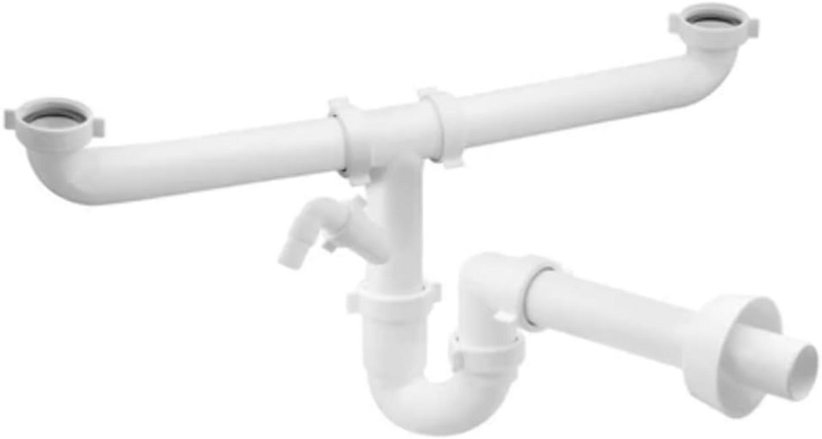Universele Sifon Keukenkraan met Afvoer Wastemachine Aansluiting 1 1/2 Inch Zelfreinigend