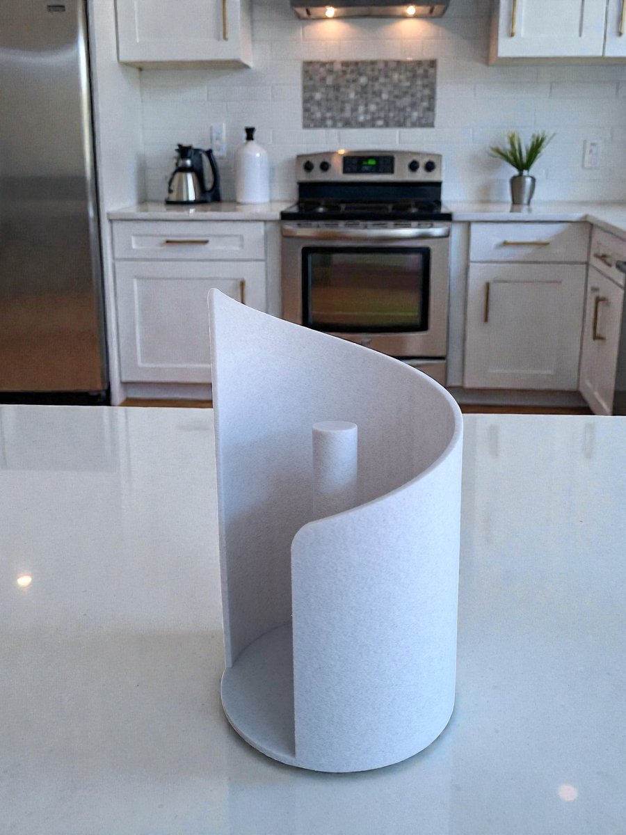 Keukenrolhouder – Graniet -- Staand – Modern Design – Zwart - Keukenpapier houder