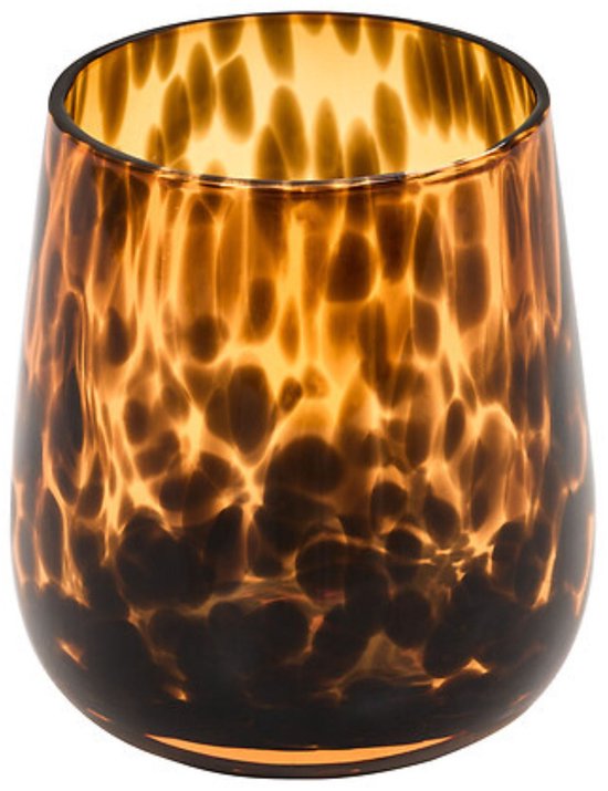 Kuishi Amber Glass Toothbrush Holder and Cup - Bathroom Storage and Decor