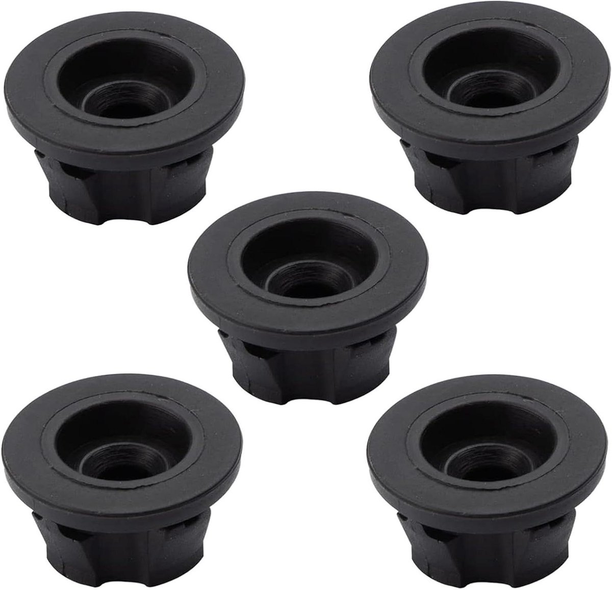Rubberen motorafdekking voor auto's - 5 stuks - motorafdekking voor diverse modellen - zwart