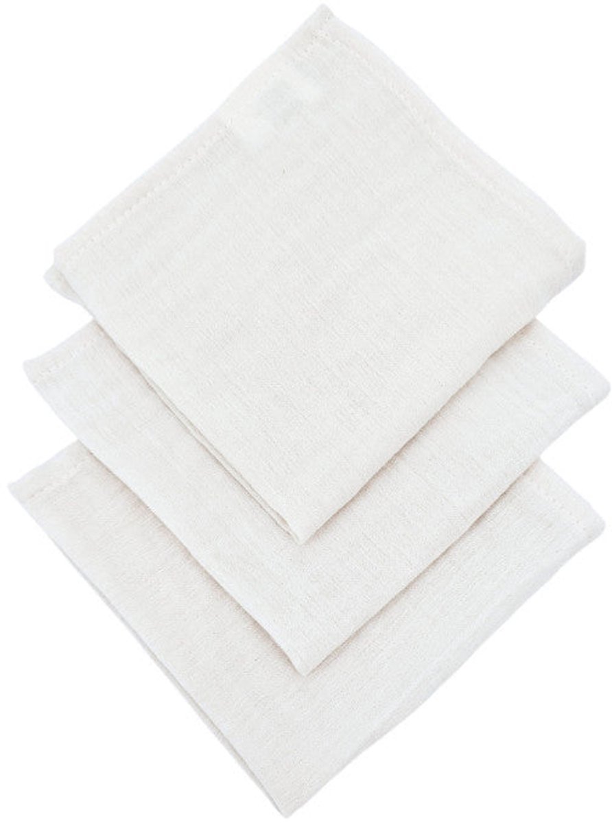 Muslin Nappies 30x30cm 3pcs. BEIGE