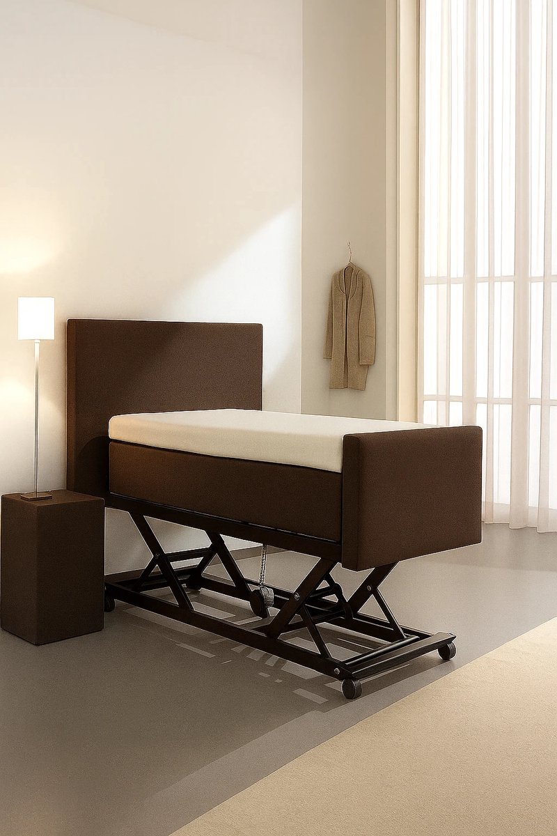 Serre Hoog Laag Bed / Boxspring 1 Persoons Verzorgingsbed Seniorenbed Elektrisch Verstelba