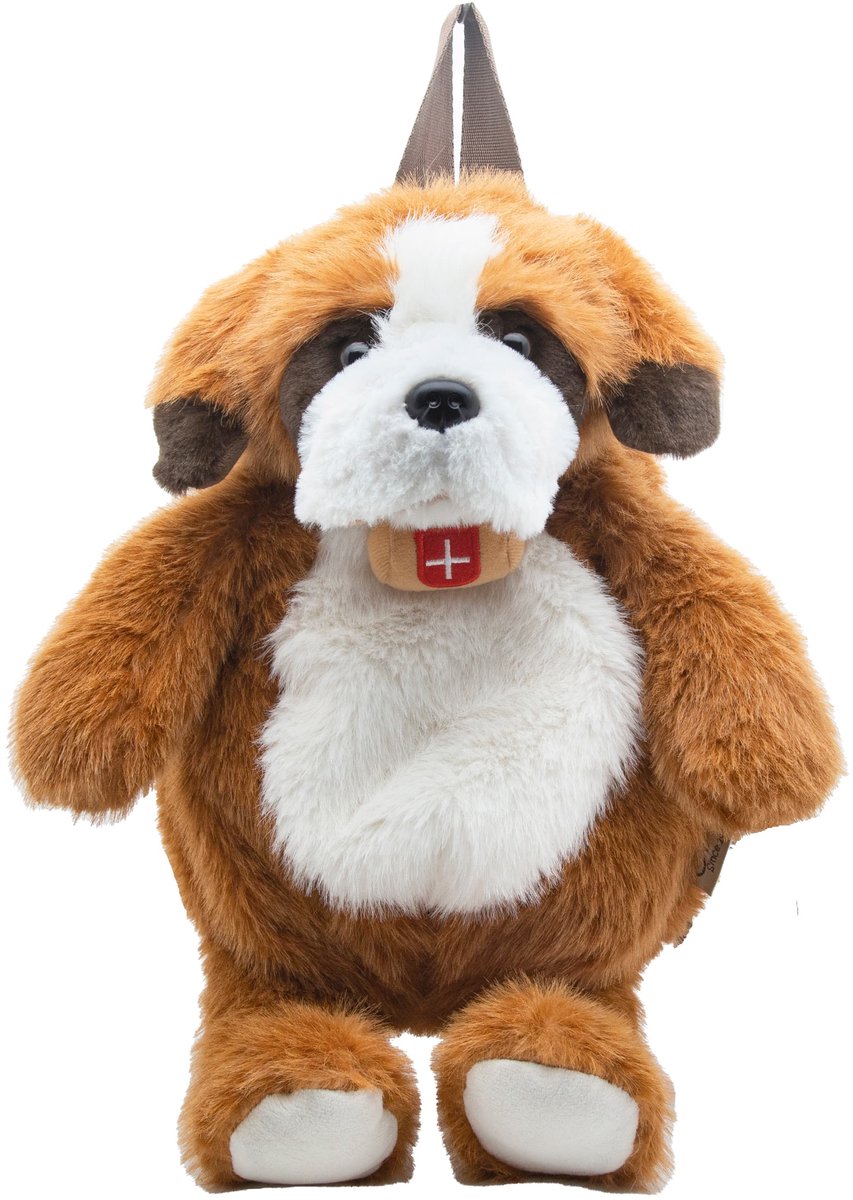 Cute since 1999 - Knuffel Rugzak - St. Bernard Rugzak - Boekentas kleuter - Mode rugtas voor meisje van 3jaar - 42x25cm