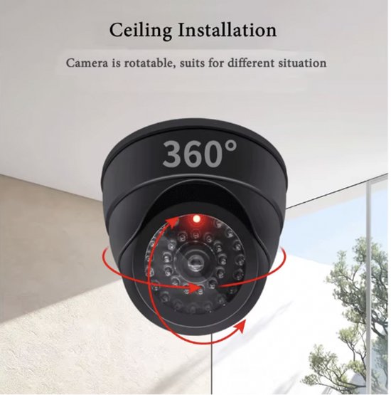 Dummy beveiligingscamera - Dummy camera - Nep camera - Nep Security Cam met rood knipperend led indicator HiCHiCO® 5STUKS van HiCHiCO® — afbeelding 5