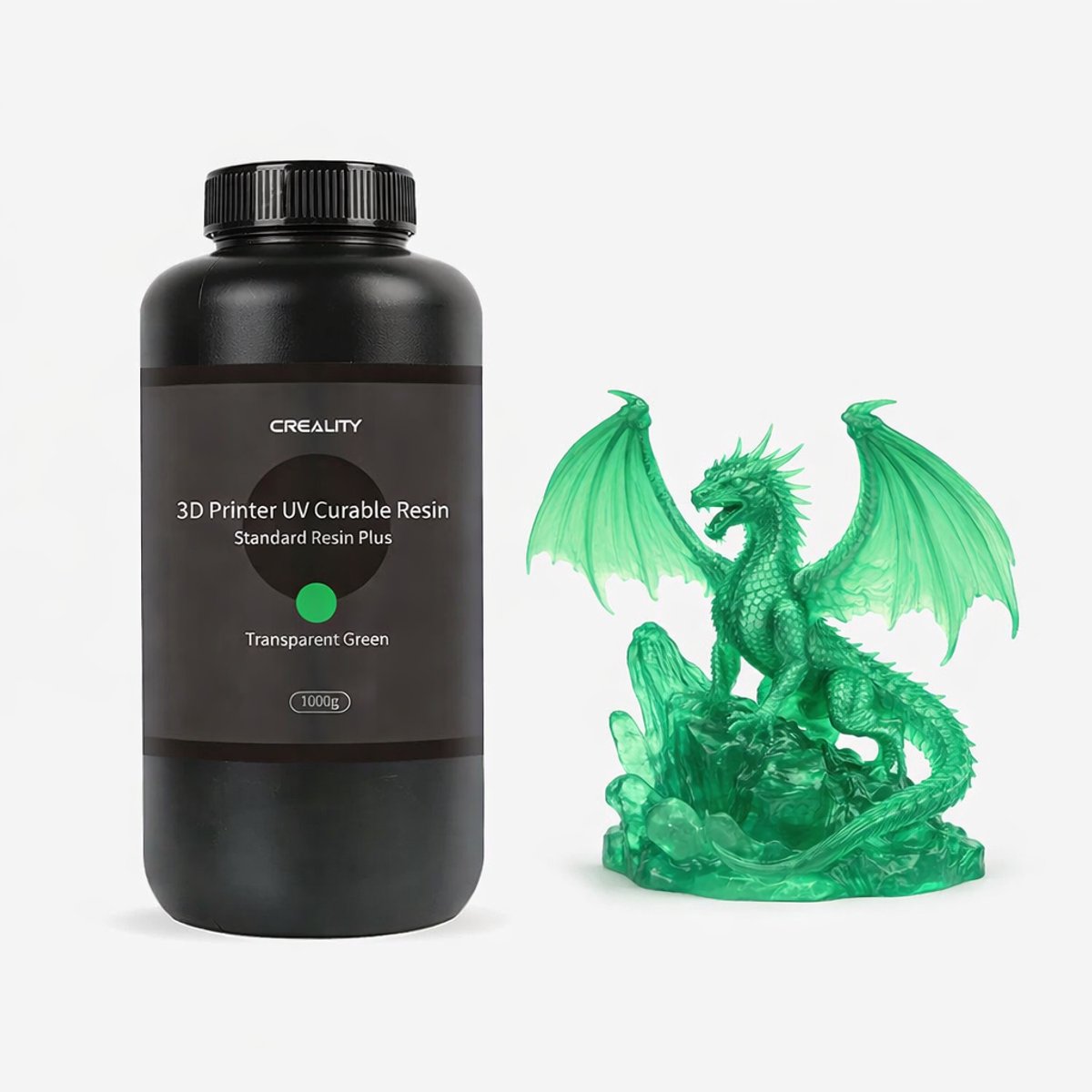 Creality UV Resin Transparant Groen 1kg – 3D Printer Hars voor LCD/DLP/SLA Printers