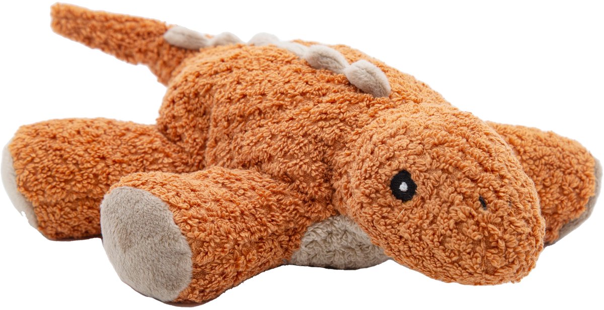 Cute since 1999 - Dinosauruspark Oranje Dinosaurus - Katoen Knuffel - 27cm