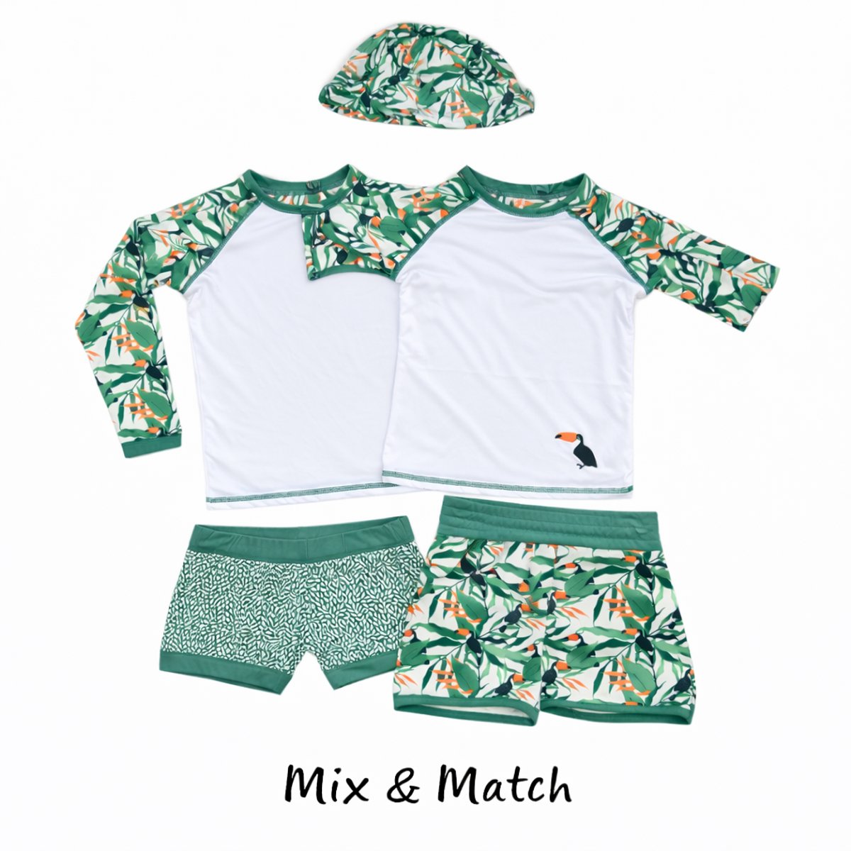 Ducksday - UV - Zwemshirt voor kinderen - UV - werend UPF50+ - Rashguard met lange mouwen - unisex - Toucan — afbeelding 5