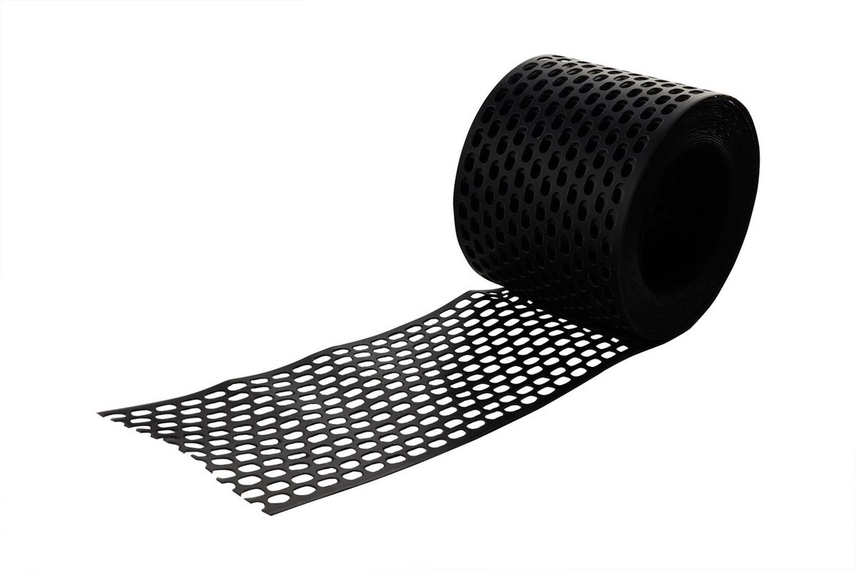 Ventilatieprofiel PVC zwart 80 mm | Rol 60m