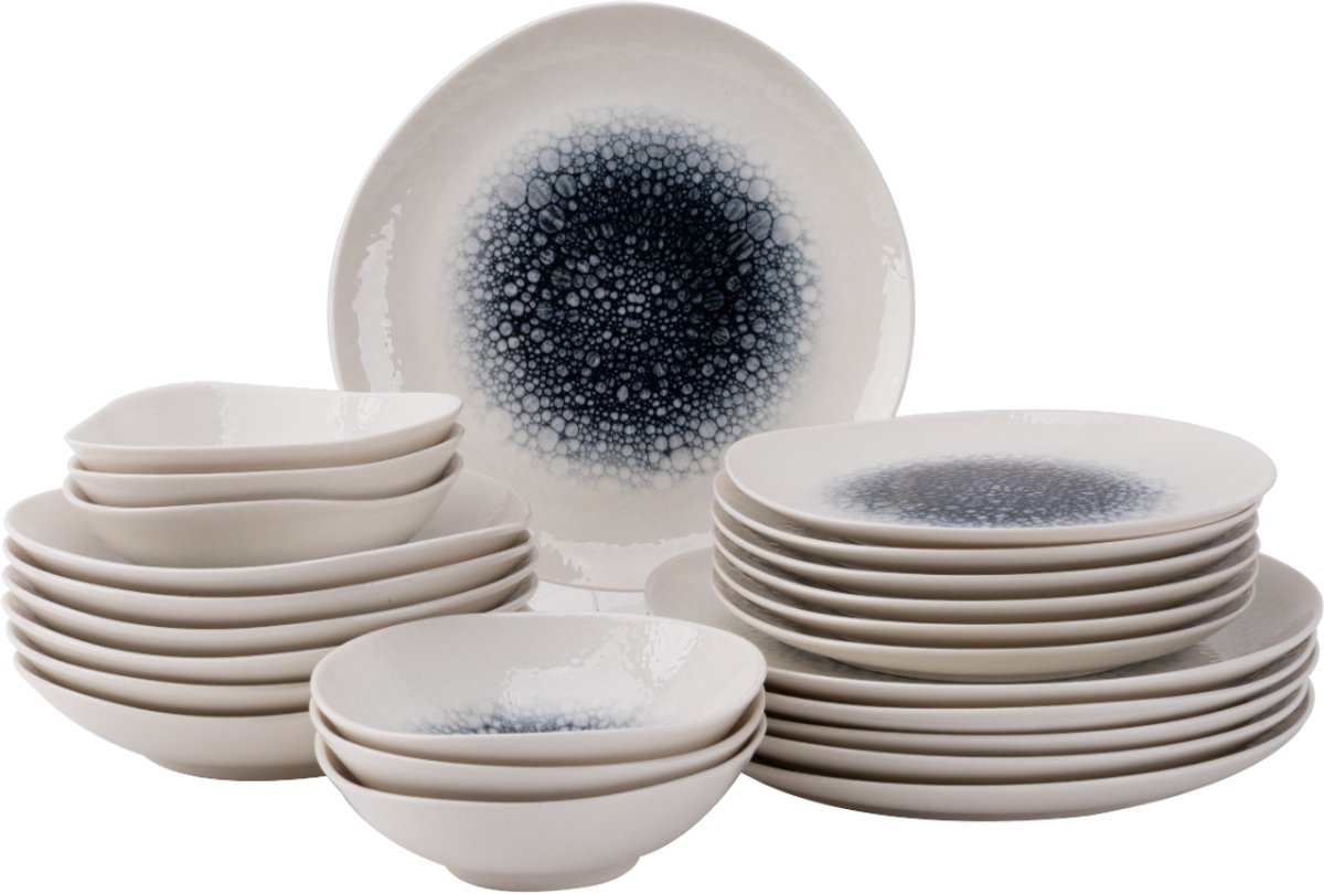 Maastricht Porselein Serviesset Grey Mineralis Organic 6 persoons set 24-delig