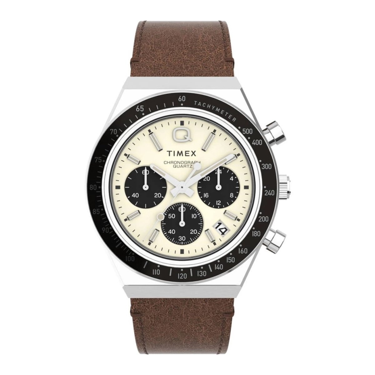Timex Q Diver TW2V42800 Horloge - Leer - Bruin - Ø 40 mm