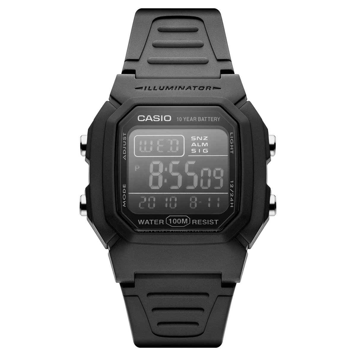 Casio Casio Collection W-800H-1BVES Horloge - Kunststof - Zwart - Ø 36 mm