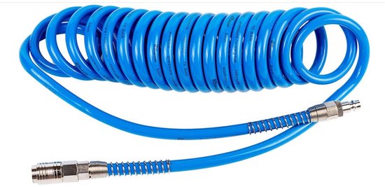 Maxx 5m Spiraal Luchtslang 8x5 mm – Pneumatische Hogedrukslang voor Perslucht | Flexibel & Sterk