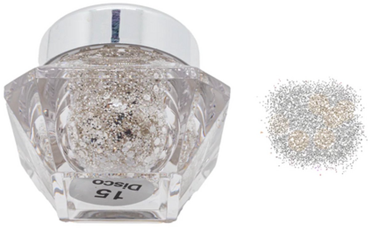 Simply Bella - Oh My Glitter - 15 Disco - Zilver - Glitter Oogschaduw - 4 g