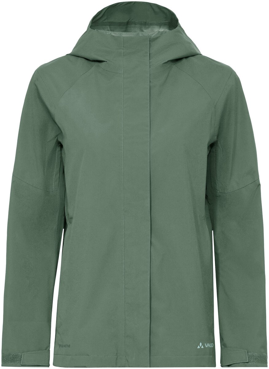 VAUDE Neyland 2.5L Jas II Hardshell Jas Dames Outdoor Sportjassen Waterdicht Winddicht Hardshell Capuchon Regular fit Agave