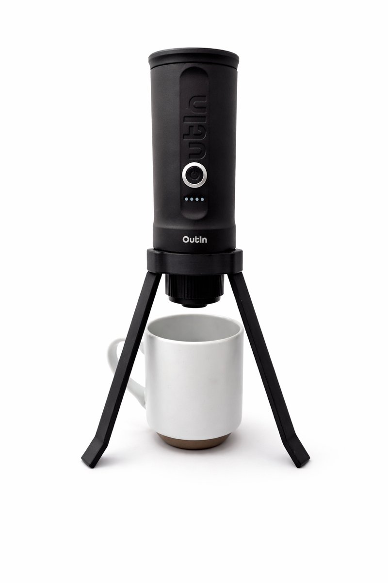 Outin Standaard - Zwart - Geschikt Voor Outin Nano - Kamperen - Nespresso Koffiemachine - Op Reis - Opvouwbaar