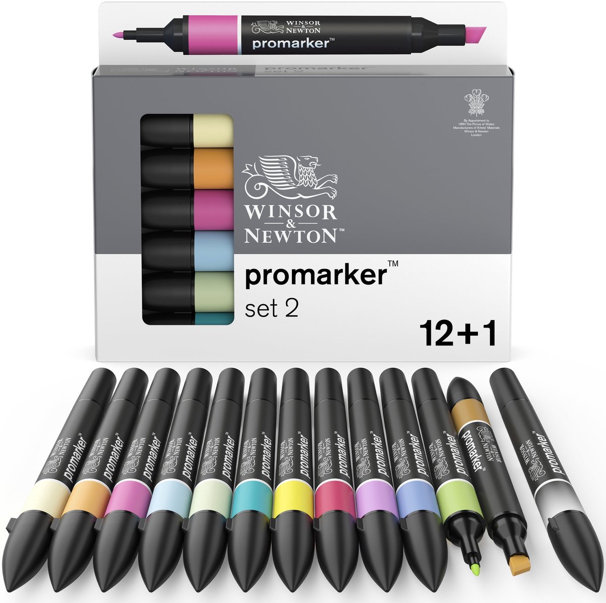 Winsor & Newton 0290138 Promarker™ 12+1 Set | Professionele layoutmarkers & alcoholmarkers