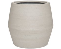 Pottery Pots - Plantenbak Harley S - Ø36cm x H32cm - Indoor en Outdoor - Beige Washed - Grijs