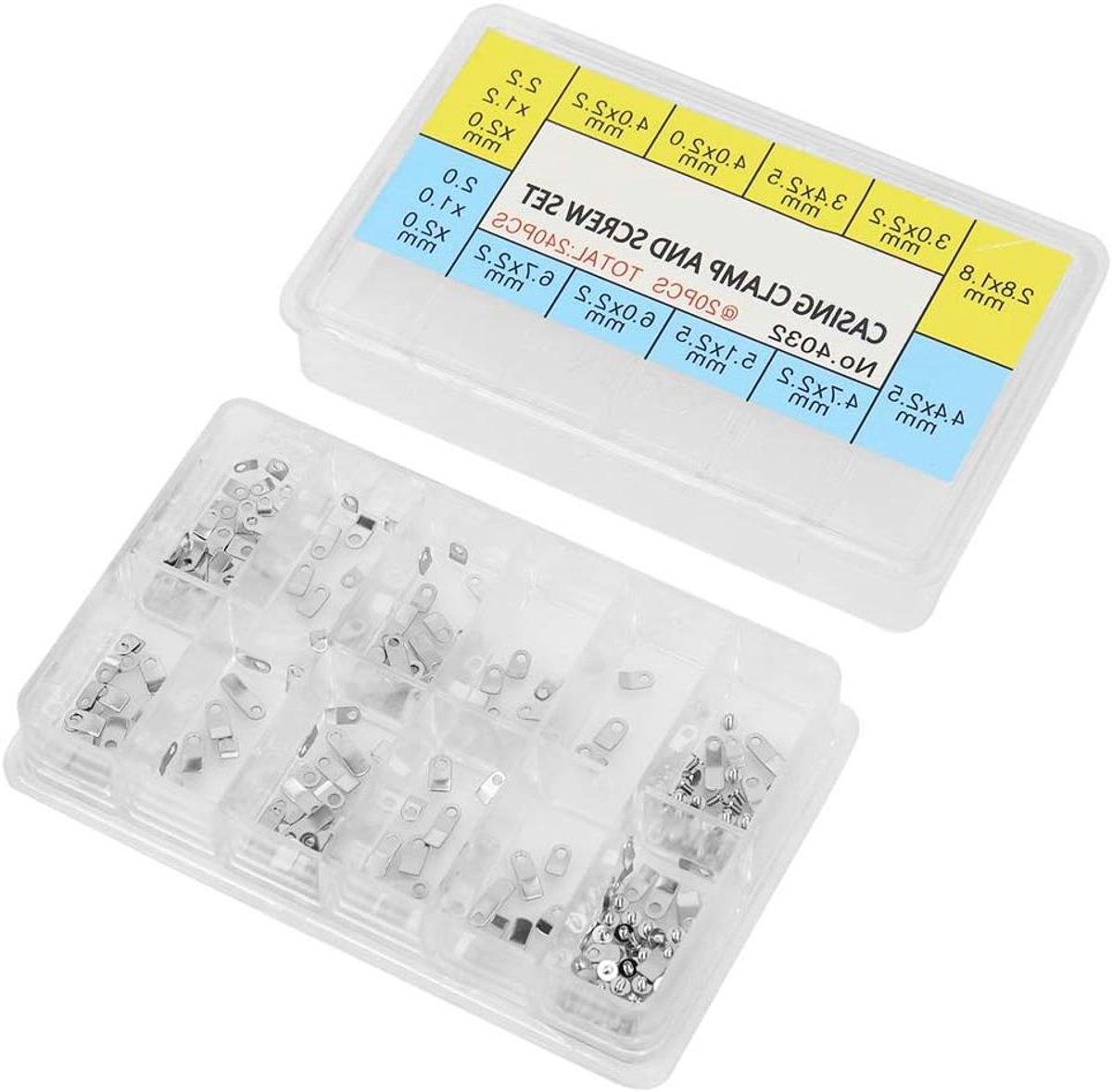 Vaihana - Horloge Schroeven - Micro Horloge Beweging - Bevestigingsadapter - Automatisch Horloge Reparatie - Onderhoud - Inbussleutel Set - Geschikt voor ETA 2824 2836 2846 - Zilver - 240 stuks