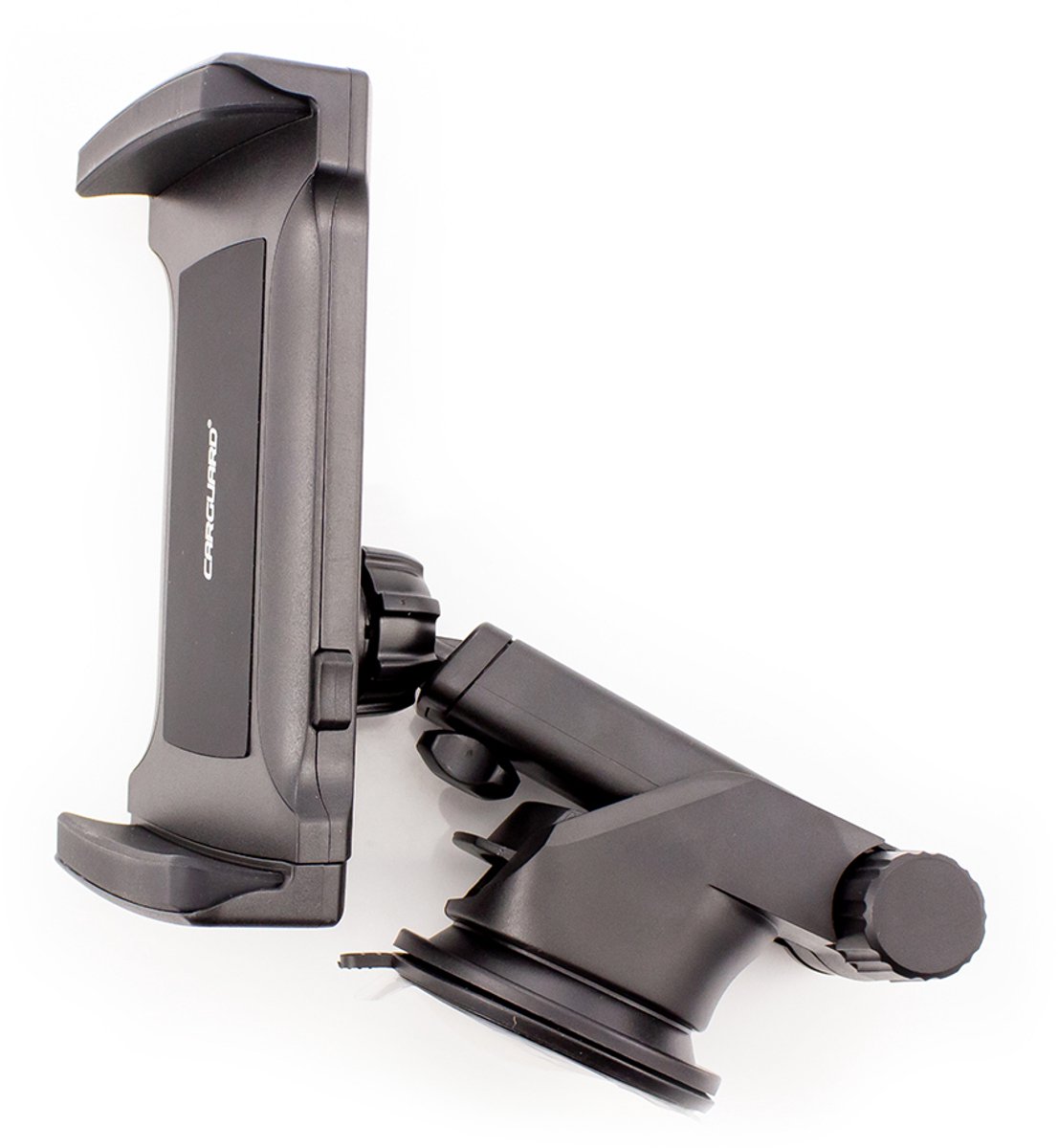 Telefoon-/tablethouder auto - Zuignap Ø58 mm - Max. breedte 260 mm - 360° draaibaar - Voor ruit & dashboard - Kunststof/rubber - Zwart - Max. 3 kg [54949]