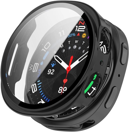 Samsung Galaxy Watch 8 40mm screenprotector case gehard glas bumper beschermhoes zwart