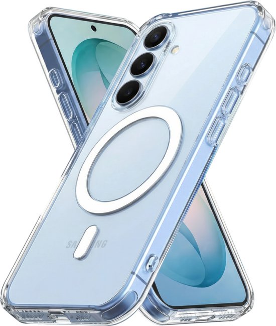 Étui My Case Transparent - Compatible avec Samsung S26 - Compatible avec MagSafe - Fin - Résistant et à l'épreuve des chocs