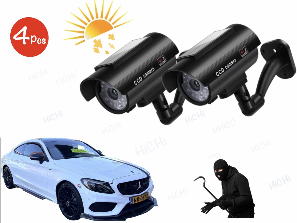 Dummy Camera – Beveiligingscamera 4Stuks